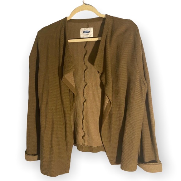 Old Navy Open Front Olive Green Cardigan - Picture 1 of 5